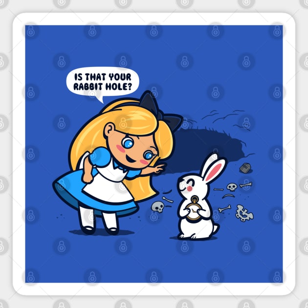Cute Funny Kawaii Easter Bunny Retro Vintage Cartoon Mashup Magnet by BoggsNicolas